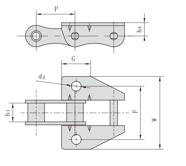 A557F4K39M to A557K39MF13 - 41.4 mm pitch