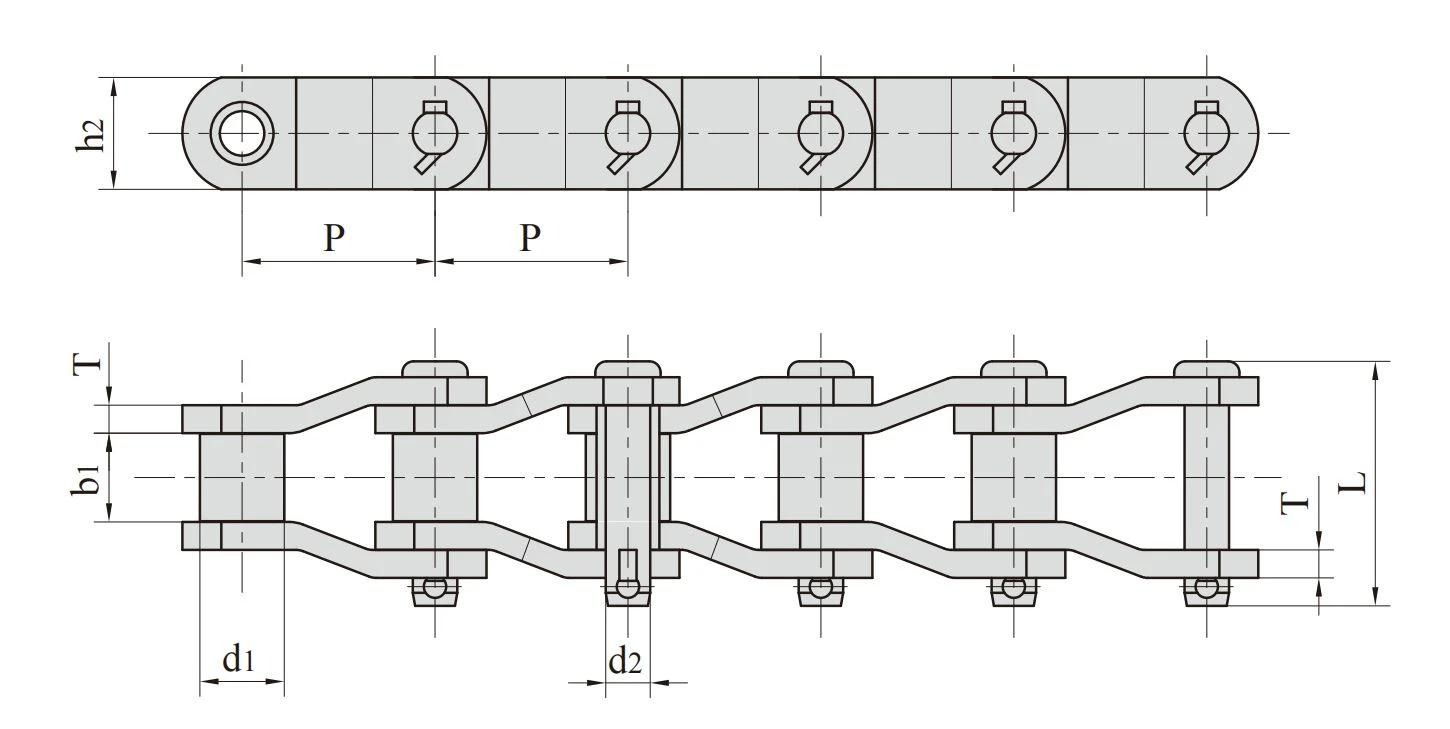 3 Heavy duty cranked-link transmission chains 3 Heavy duty cranked-link transmission chains
